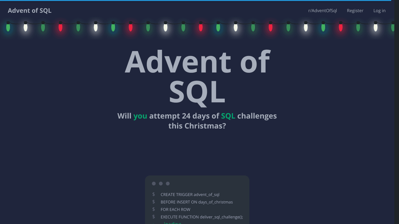 Advent of SQL