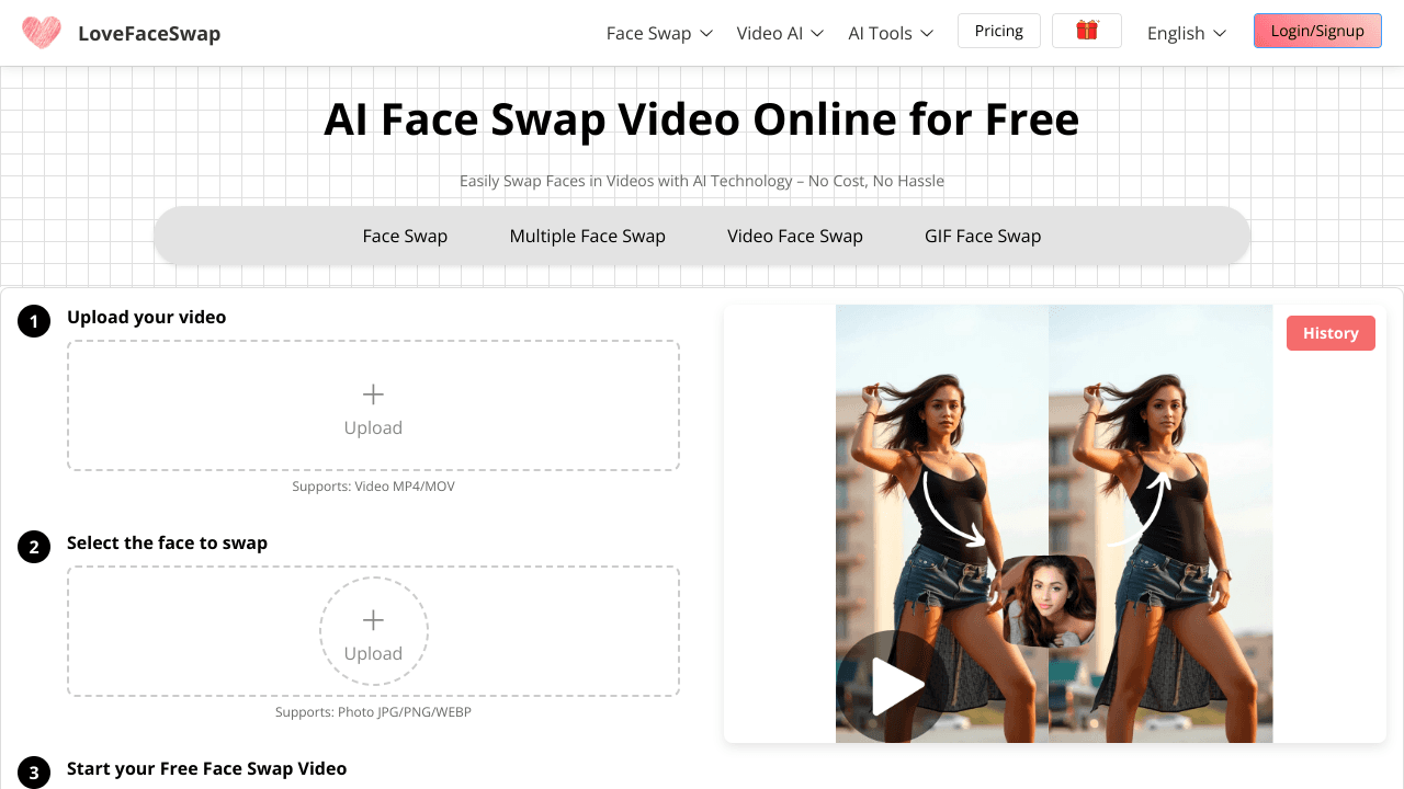 Video Face Swap Online - LoveFaceSwap