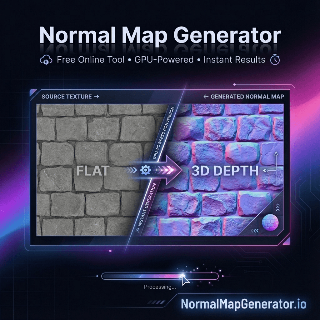 Normal Map Generator Online Free - For Unity, Unreal Engine & Blender